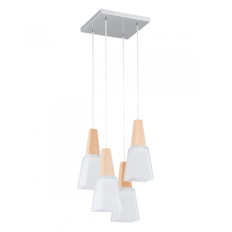 MORINA DREWNIANA 4xE27 Alfa Lampa Wisząca 63157