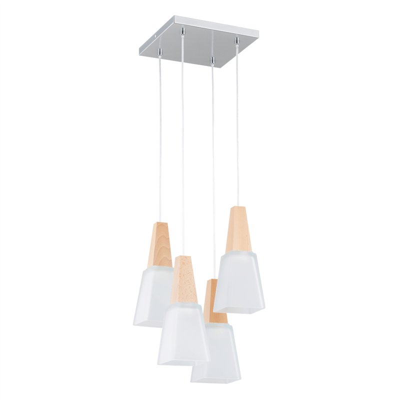 MORINA DREWNIANA 4xE27 Alfa Lampa Wisząca MORINA DREWNIANA 4xE27 Alfa Lampa Wisząca