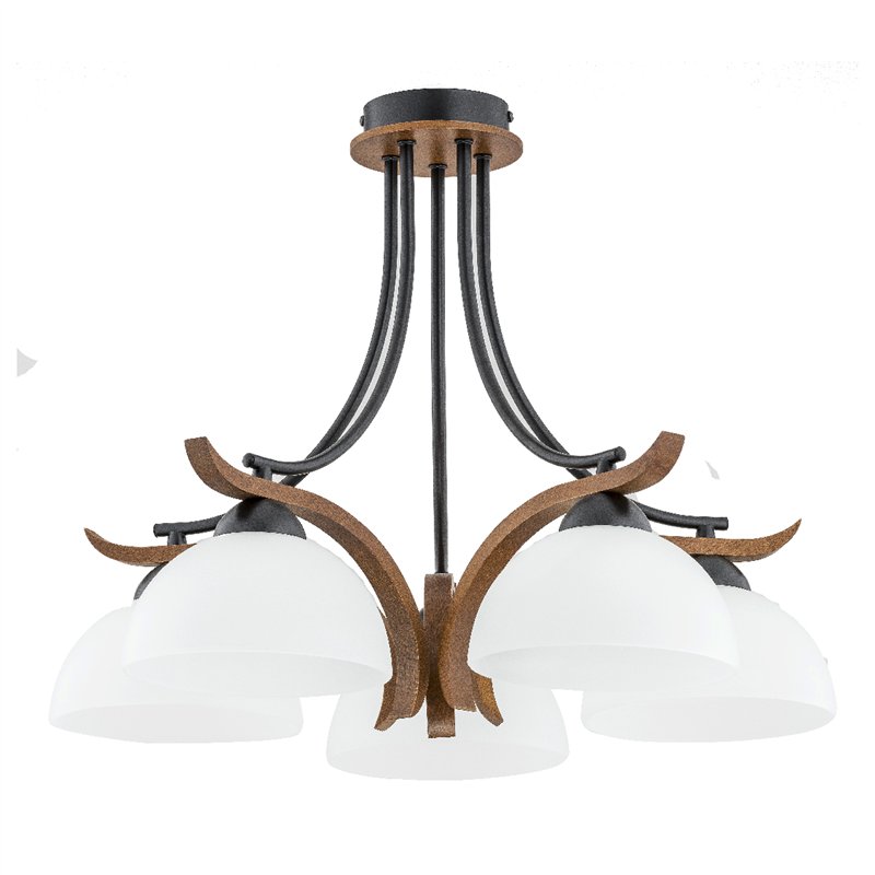 BAFIA DREWNIANA 5xE27 Alfa Lampa Sufitowa BAFIA DREWNIANA 5xE27 Alfa Lampa Sufitowa