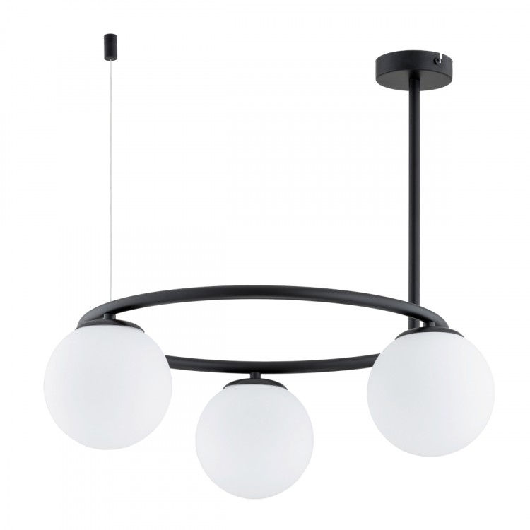 RINGO A3 CZARNA & BIAŁA 3xE14 Alfa Lampa Wisząca 62426