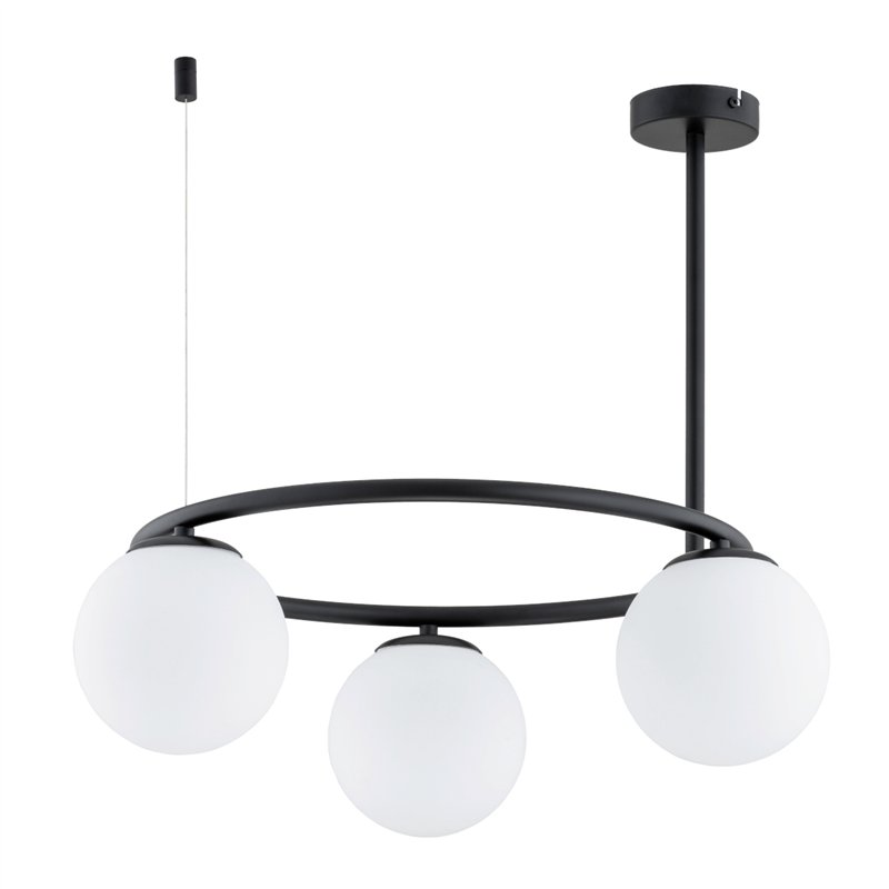 RINGO A3 CZARNA & BIAŁA 3xE14 Alfa Lampa Wisząca RINGO A3 CZARNA & BIAŁA 3xE14 Alfa Lampa Wisząca