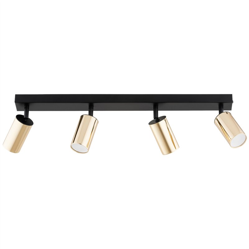 ATLET CZARNA & ZŁOTA 5xGU10 Alfa Lampa Sufitowa ATLET CZARNA & ZŁOTA 5xGU10 Alfa Lampa Sufitowa