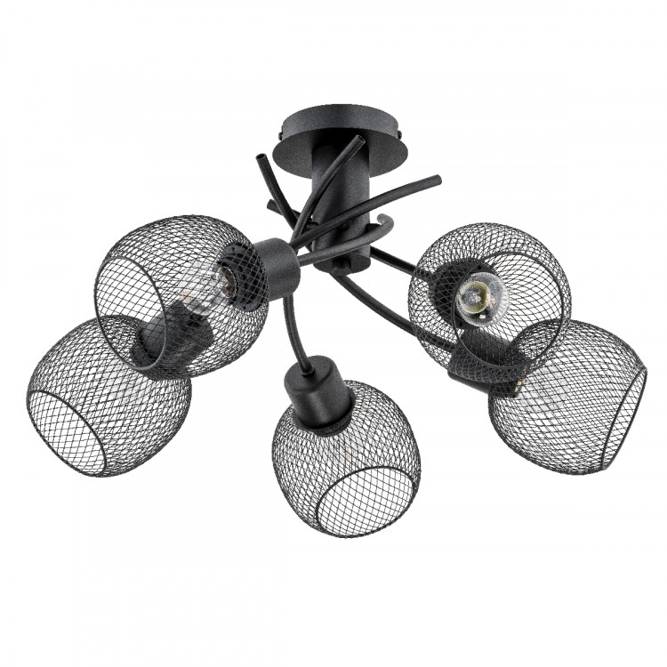 WATSA CZARNA 5xE27 Alfa Lampa Sufitowa 25795
