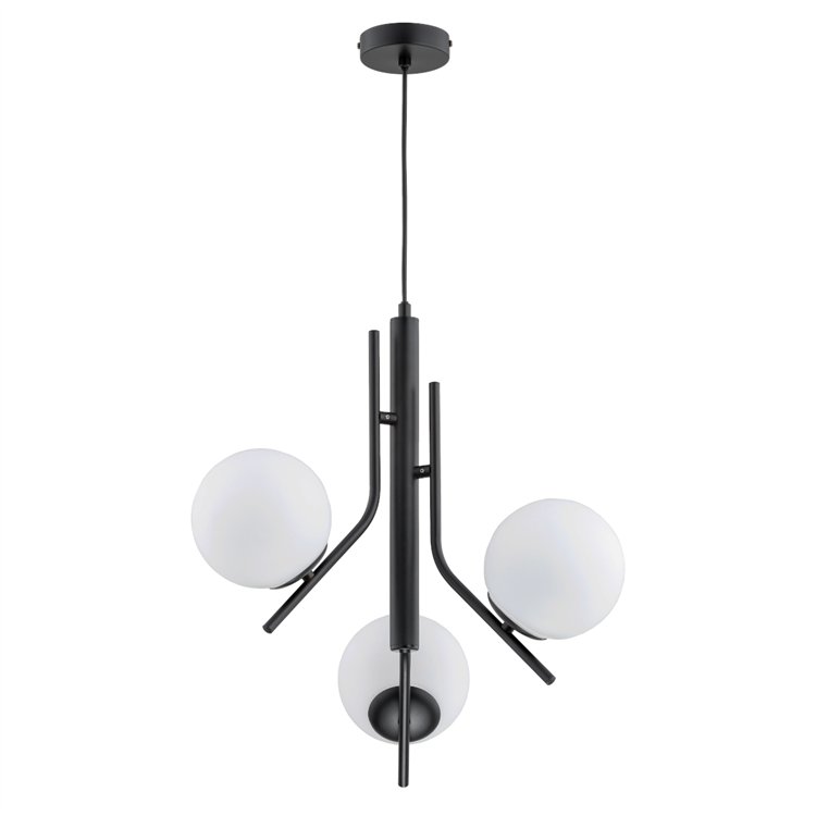 ESTEL CZARNO-BIAŁA 3xE14 Alfa Lampa Wisząca