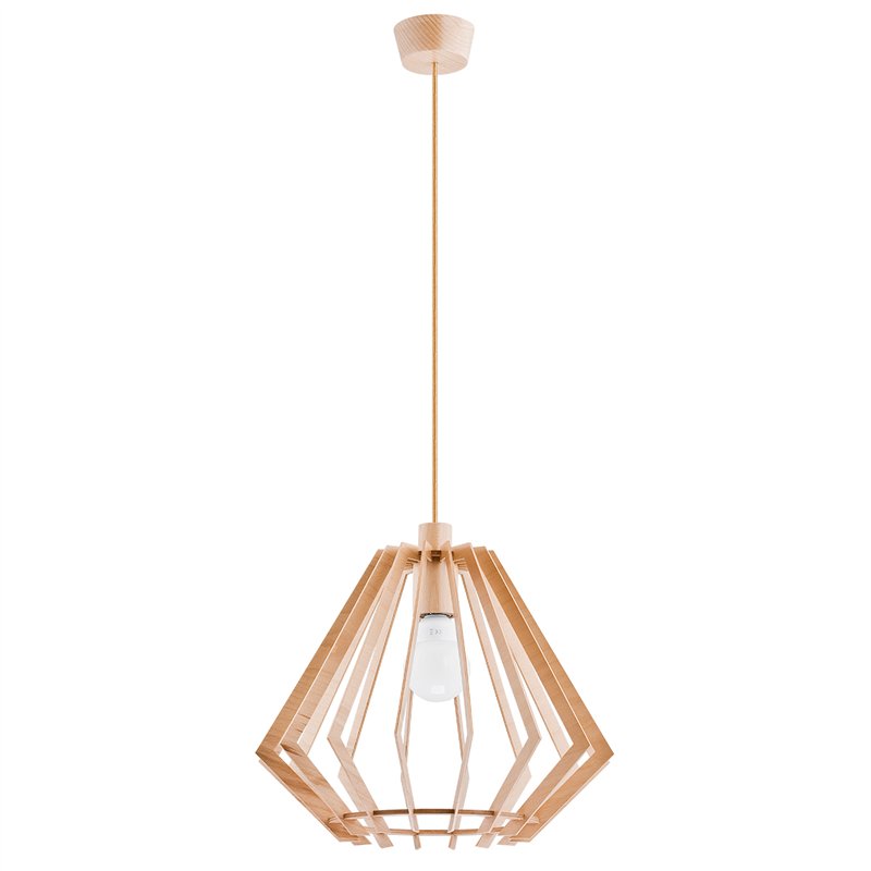 NOEL DREWNIANA 1xE27 Alfa Lampa Wisząca NOEL DREWNIANA 1xE27 Alfa Lampa Wisząca