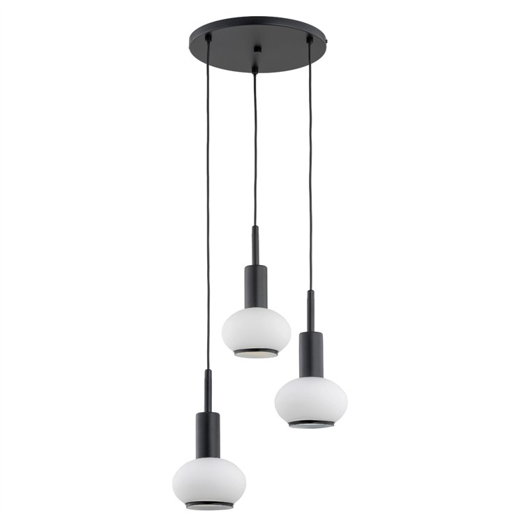 ZEBRA CZARNO-BIAŁA 3xE14 Alfa Lampa Wisząca