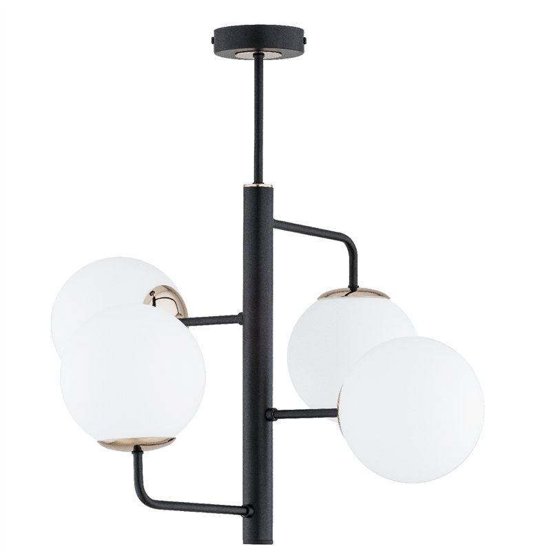 LAMUR CZARNA & BIAŁA 4xE14 Alfa Lampa Sufitowa LAMUR CZARNA & BIAŁA 4xE14 Alfa Lampa Sufitowa