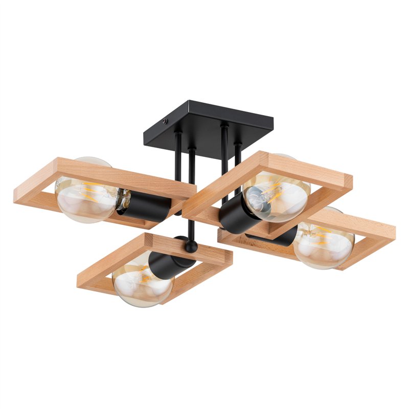 REZON DREWNIANA 4xE27 Alfa Lampa Sufitowa REZON DREWNIANA 4xE27 Alfa Lampa Sufitowa