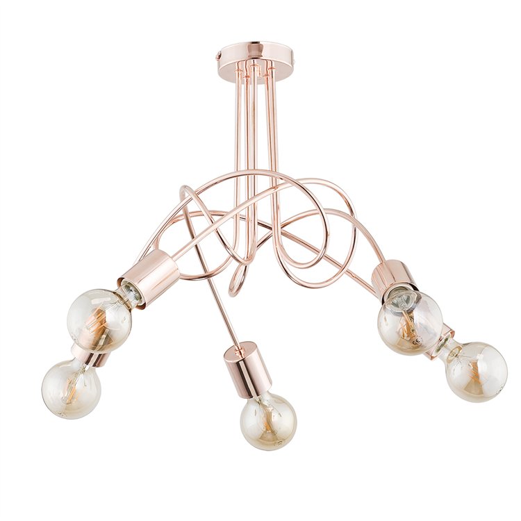 TANGO MIEDZIANA 5xE27 Alfa Lampa Sufitowa
