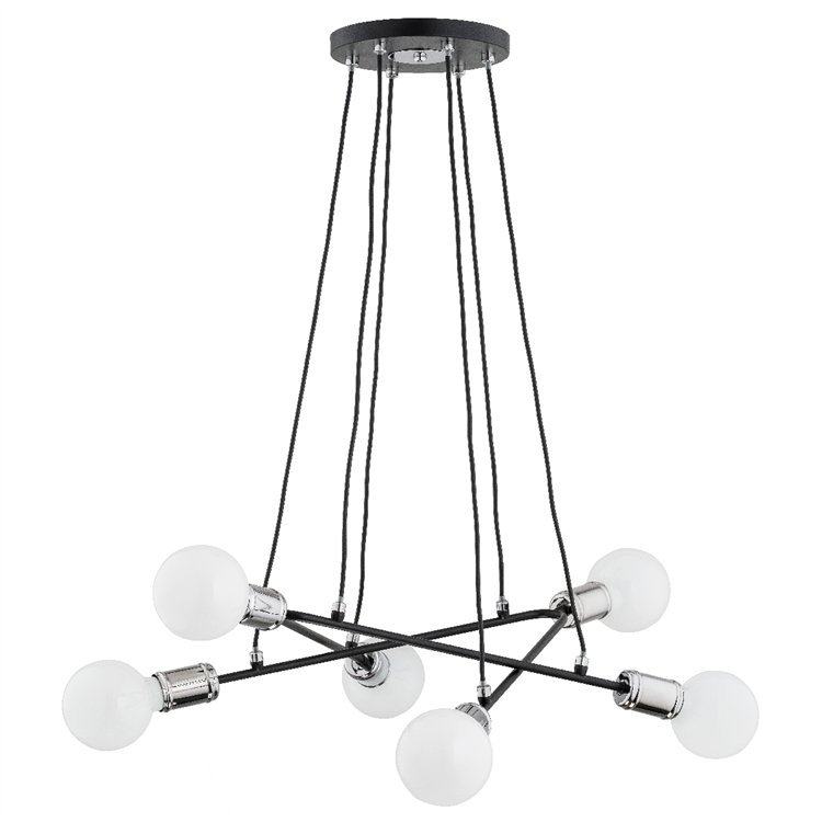 VIVIA CZARNA 6xE27 Alfa Lampa Wisząca