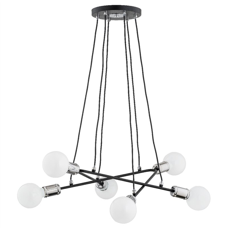 VIVIA CZARNA 6xE27 Alfa Lampa Wisząca VIVIA CZARNA 6xE27 Alfa Lampa Wisząca