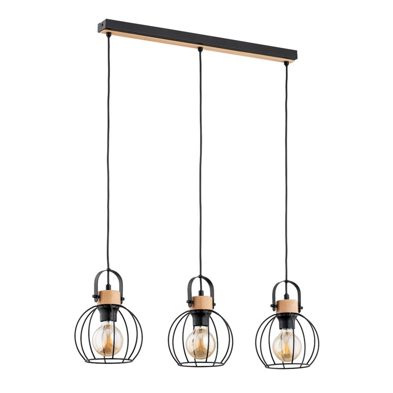 KALIKS CZARNA 3xE27 Alfa Lampa Wisząca KALIKS CZARNA 3xE27 Alfa Lampa Wisząca