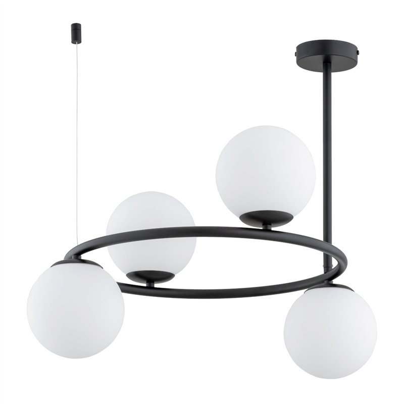 RINGO A-4 CZARNA & BIAŁA 4xE14 Alfa Lampa Sufitowa RINGO A-4 CZARNA & BIAŁA 4xE14 Alfa Lampa Sufitowa