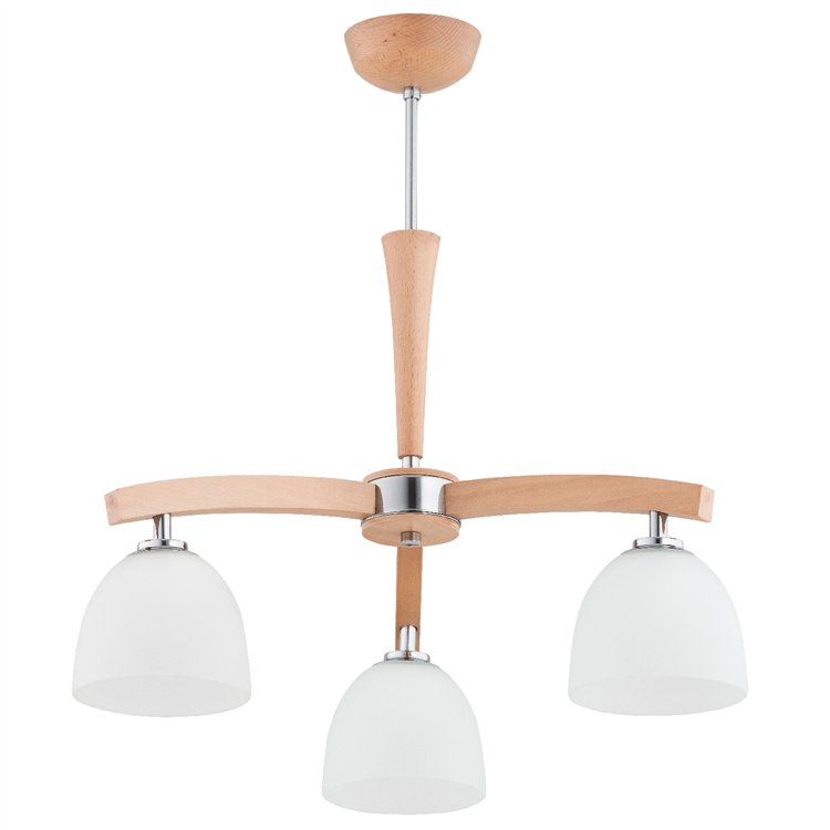 AXIM DREWNIANA 3xE27 Alfa Lampa Sufitowa