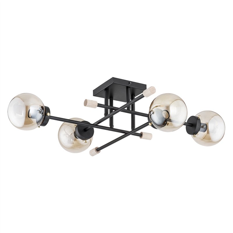TRANSFER CZARNA 4xE14 Alfa Lampa Sufitowa TRANSFER CZARNA 4xE14 Alfa Lampa Sufitowa