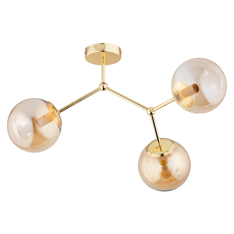 GOLEM ZŁOTA 3xE14 Alfa Lampa Sufitowa GOLEM ZŁOTA 3xE14 Alfa Lampa Sufitowa