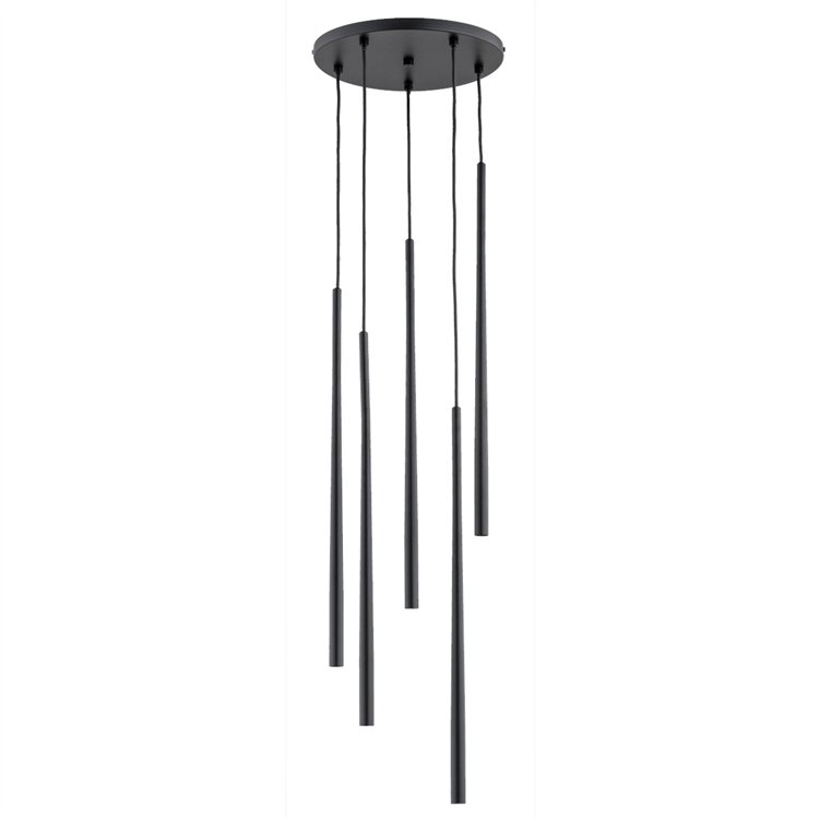 CARMEN CZARNA 5xG9 LED Alfa Lampa Wisząca