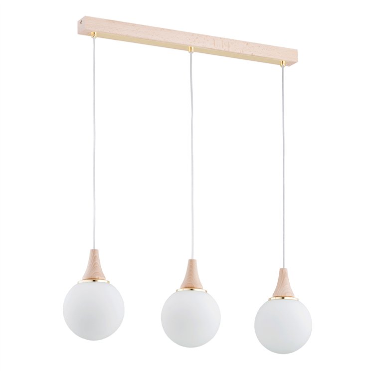TRENTO DREWNIANA 3xE14 Alfa Lampa Wisząca