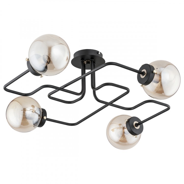 GRAP CZARNA 4xE14 Alfa Lampa Sufitowa 24774