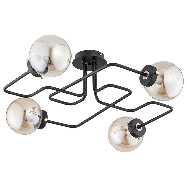 GRAP CZARNA 4xE14 Alfa Lampa Sufitowa