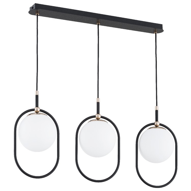 AMARO CZARNA & BIAŁA 3xE14 Alfa Lampa Wisząca 62461