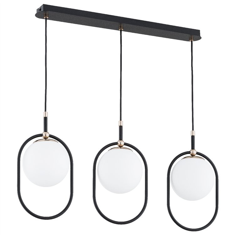 AMARO CZARNA & BIAŁA 3xE14 Alfa Lampa Wisząca