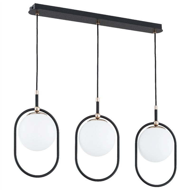 AMARO CZARNA & BIAŁA 3xE14 Alfa Lampa Wisząca AMARO CZARNA & BIAŁA 3xE14 Alfa Lampa Wisząca
