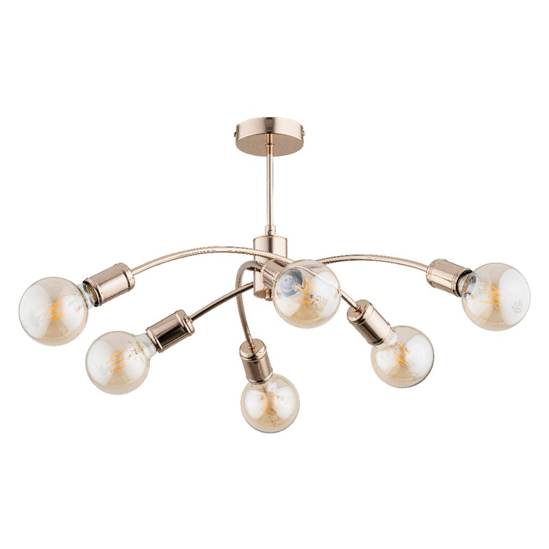 RALPH ZŁOTA 6xE27 Alfa Lampa Sufitowa RALPH ZŁOTA 6xE27 Alfa Lampa Sufitowa
