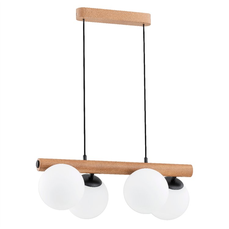 ARAGON SKOS DREWNIANA 4xE14 Alfa Lampa Wisząca