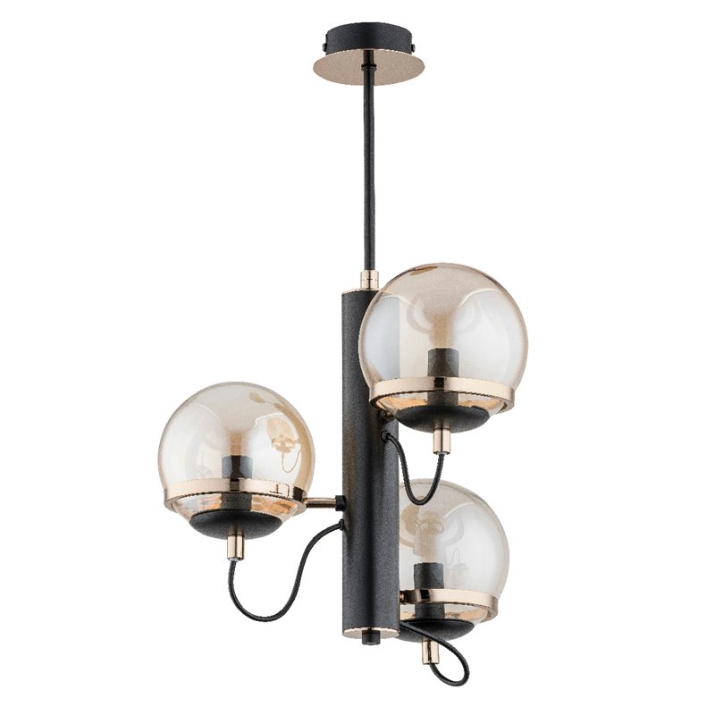 LUMINA CZARNO-ZŁOTA 3xE14 Alfa Lampa Sufitowa LUMINA CZARNO-ZŁOTA 3xE14 Alfa Lampa Sufitowa