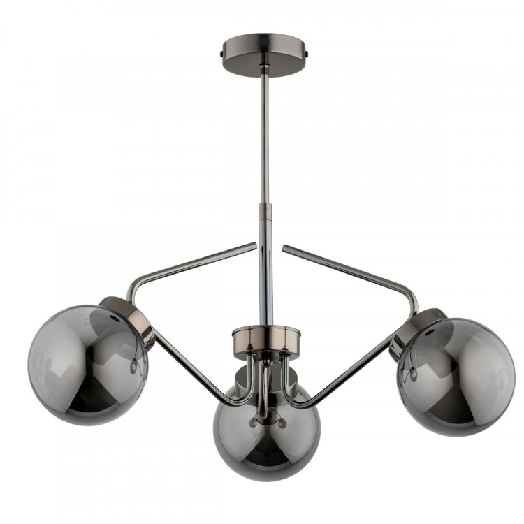 BARSUM CZARNY CHROM 3xE14 Alfa Lampa Sufitowa 62354