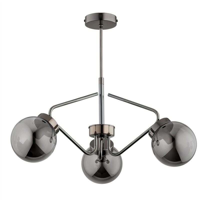 BARSUM CZARNY CHROM 3xE14 Alfa Lampa Sufitowa BARSUM CZARNY CHROM 3xE14 Alfa Lampa Sufitowa