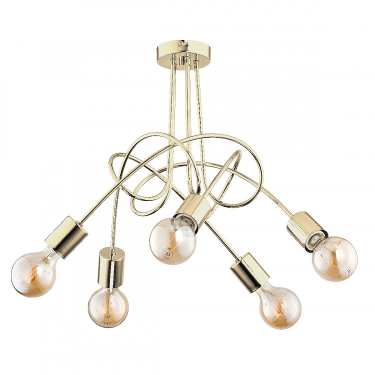 TANGO ZŁOTA 5xE27 Alfa Lampa Sufitowa 28315