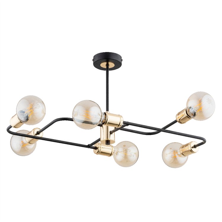 LATINUM CZARNA 6xE14 Alfa Lampa Sufitowa
