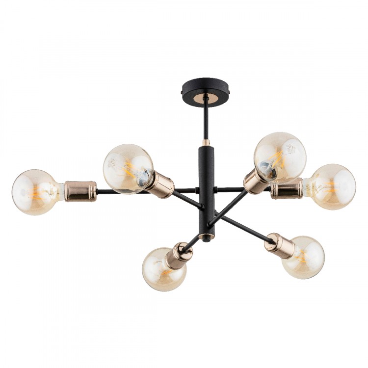 ORIS CZARNA 6xE27 Alfa Lampa Sufitowa 63033