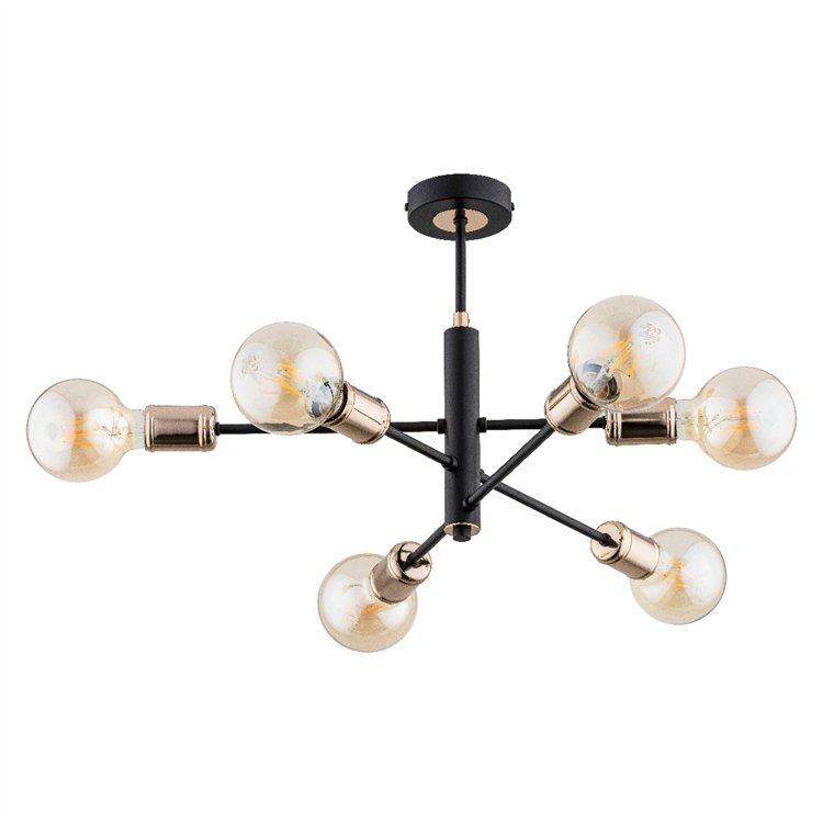 ORIS CZARNA 6xE27 Alfa Lampa Sufitowa