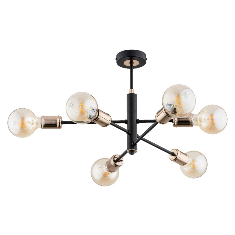 ORIS CZARNA 6xE27 Alfa Lampa Sufitowa ORIS CZARNA 6xE27 Alfa Lampa Sufitowa