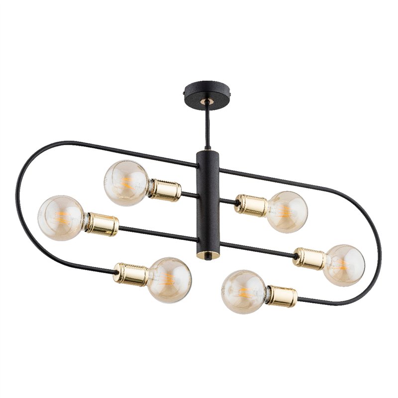 SIGNA CZARNA 6xE27 Alfa Lampa Sufitowa SIGNA CZARNA 6xE27 Alfa Lampa Sufitowa