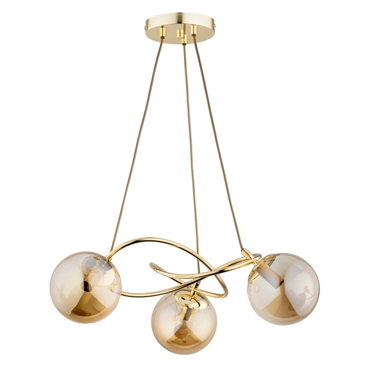 VELTA ZŁOTA 3xE14 Alfa Lampa Sufitowa