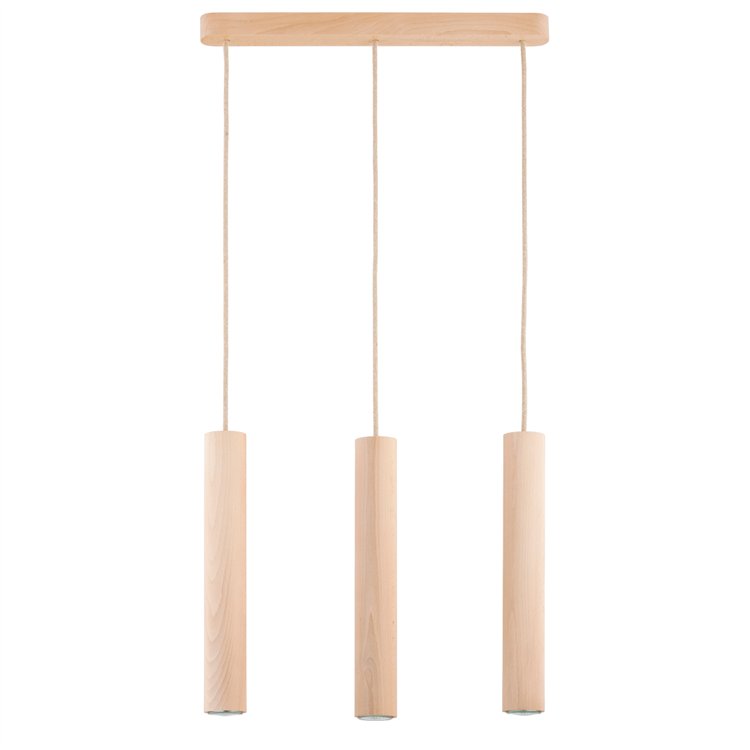 ANAID DREWNIANA 3xGU10 LED Alfa Lampa Wisząca