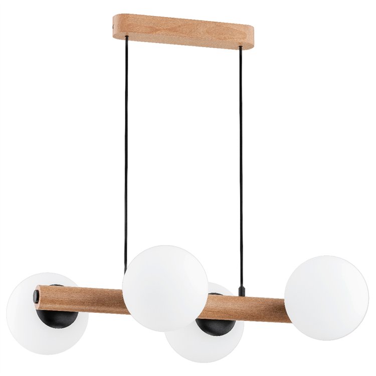 ARAGON DREWNIANA 4xE14 Alfa Lampa Wisząca
