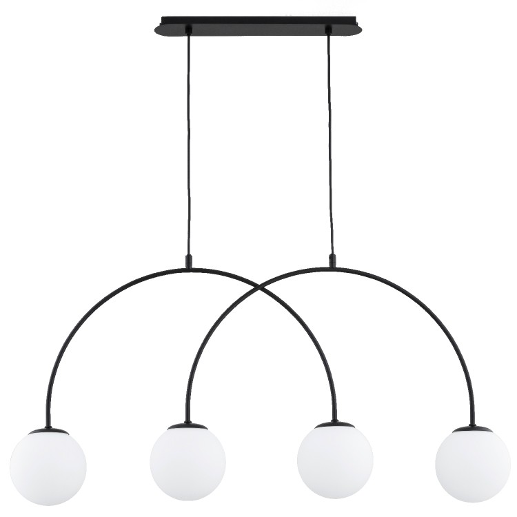 BENDO CZARNA & BIAŁA 4xE14 Alfa Lampa Wisząca 63301