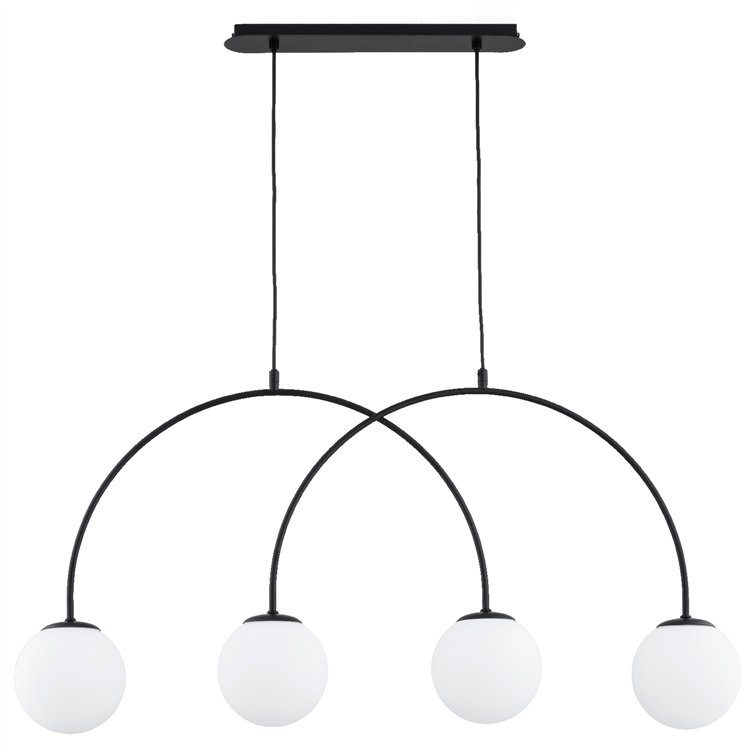BENDO CZARNA & BIAŁA 4xE14 Alfa Lampa Wisząca