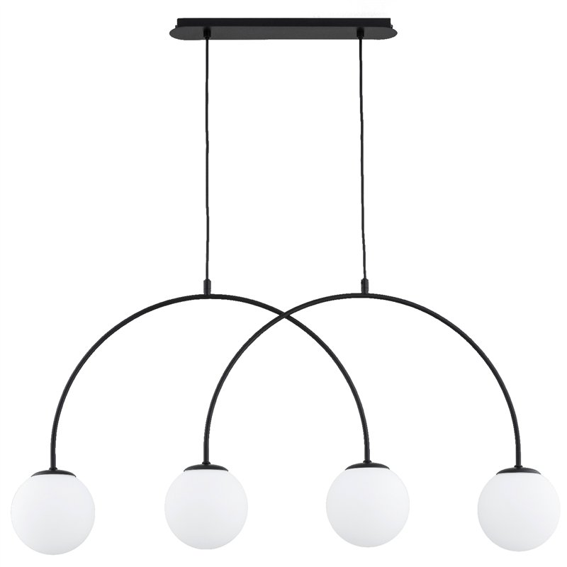 BENDO CZARNA & BIAŁA 4xE14 Alfa Lampa Wisząca BENDO CZARNA & BIAŁA 4xE14 Alfa Lampa Wisząca