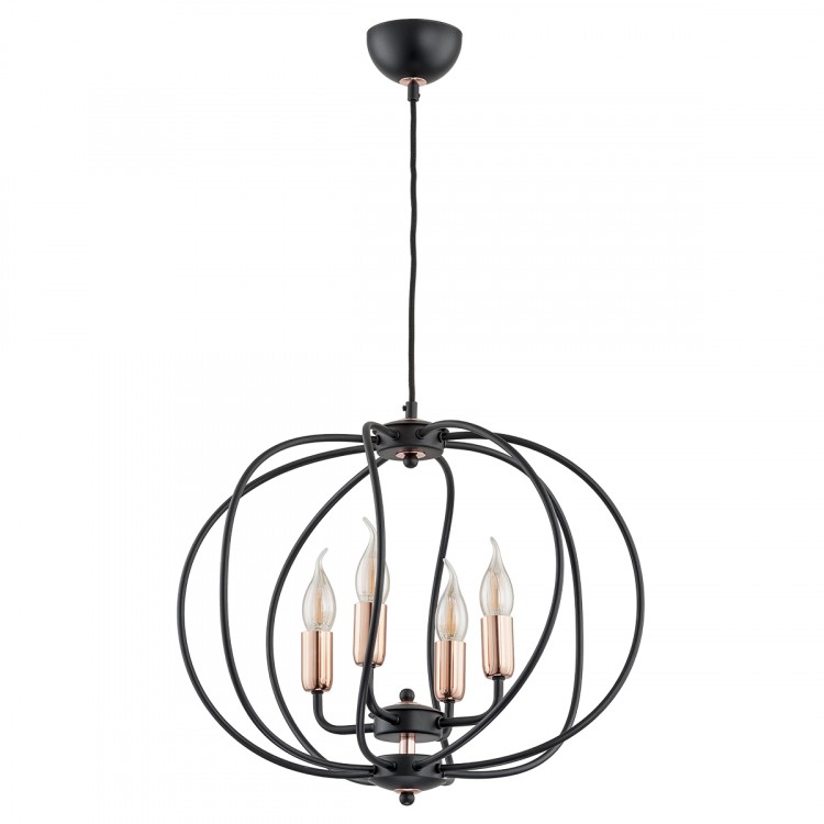 DAYMON CZARNA 4xE14 Alfa Lampa Wisząca 61000