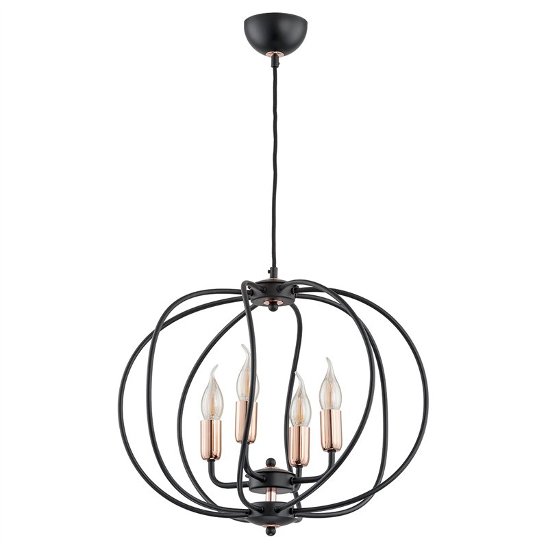 DAYMON CZARNA 4xE14 Alfa Lampa Wisząca DAYMON CZARNA 4xE14 Alfa Lampa Wisząca