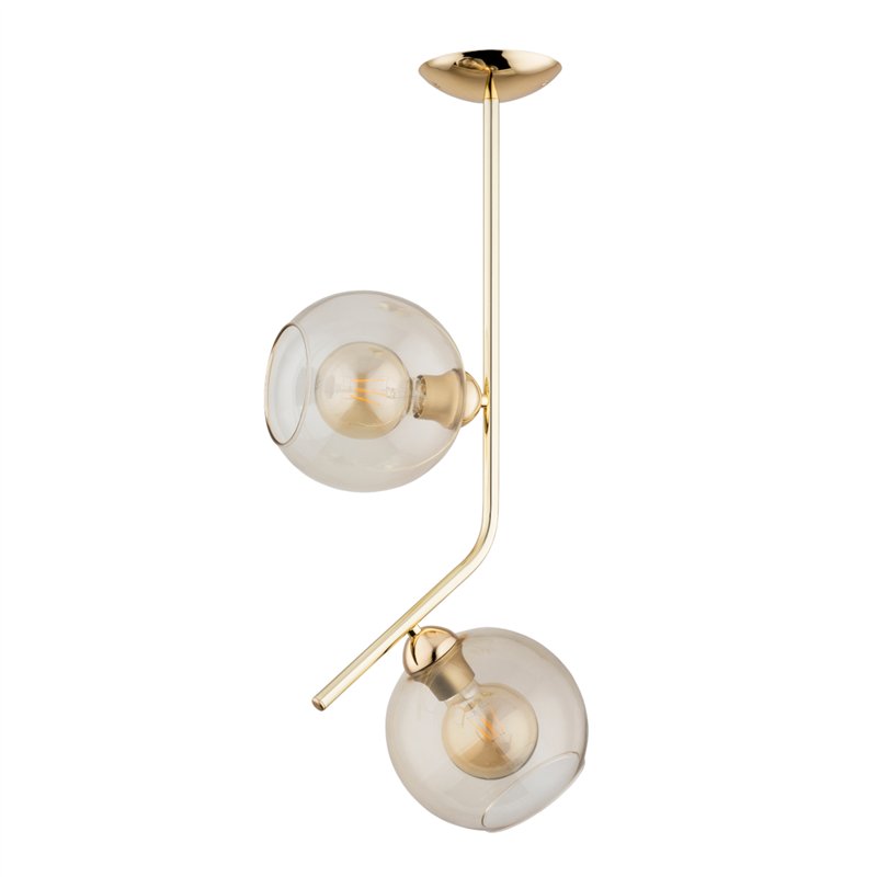 LALEN ZŁOTA 2xE27 Alfa Lampa Sufitowa LALEN ZŁOTA 2xE27 Alfa Lampa Sufitowa