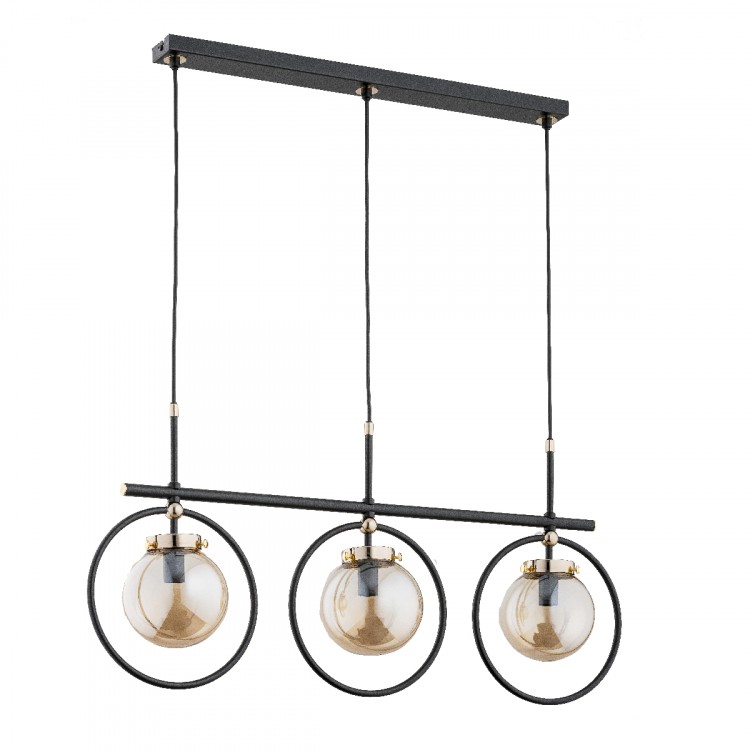 EMIKO CZARNA 3xE14 Alfa Lampa Wisząca 62186
