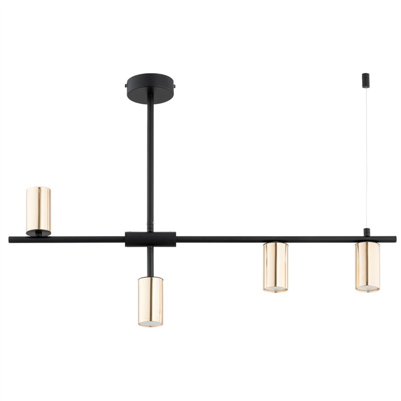 SAUR CZARNA & ZŁOTA 4xGU10 Alfa Lampa Sufitowa SAUR CZARNA & ZŁOTA 4xGU10 Alfa Lampa Sufitowa
