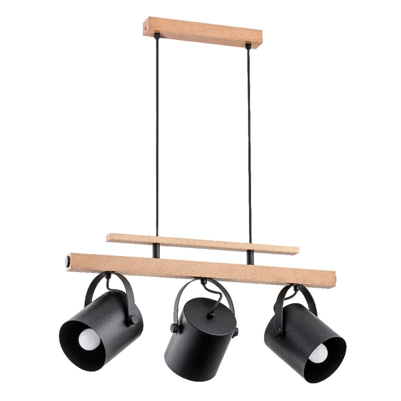 TEYLA DREWNIANA 3xE27 Alfa Lampa Wisząca TEYLA DREWNIANA 3xE27 Alfa Lampa Wisząca
